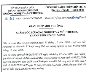 Giấy phép môi trường của Bệnh viện Đại học Y Dược Thành phố Hồ Chí Minh - Cơ sở 2 được Sở Nông nghiệp và Môi trường cấp ngày 20/01/2026