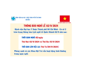 Thông báo Lịch nghỉ Lễ Quốc Khánh 02/09/2024