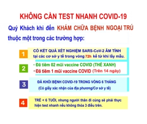 Cập nhật Thông tin hướng dẫn về xét nghiệm Covid-19 dành cho người bệnh