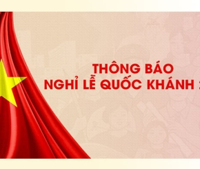 Thông báo Lịch Nghỉ Lễ Quốc Khánh 2/9/2021