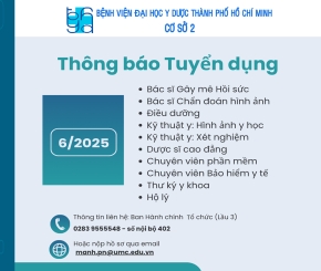 Thông báo tuyển dụng tháng 6/2025