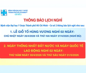 Thông báo: Về việc nghỉ Lễ Giỗ Tổ Hùng Vương, Ngày Thống nhất Đất nước 30/4/2026 và Ngày Quốc tế Lao động 01/5/2026