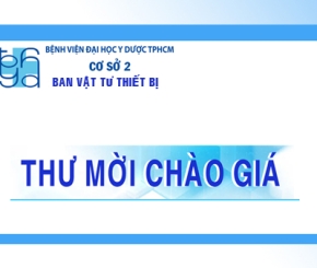 Thư mời chào giá - Danh mục chi tiết theo thư mời số: 130/TMBG - BVTTB
